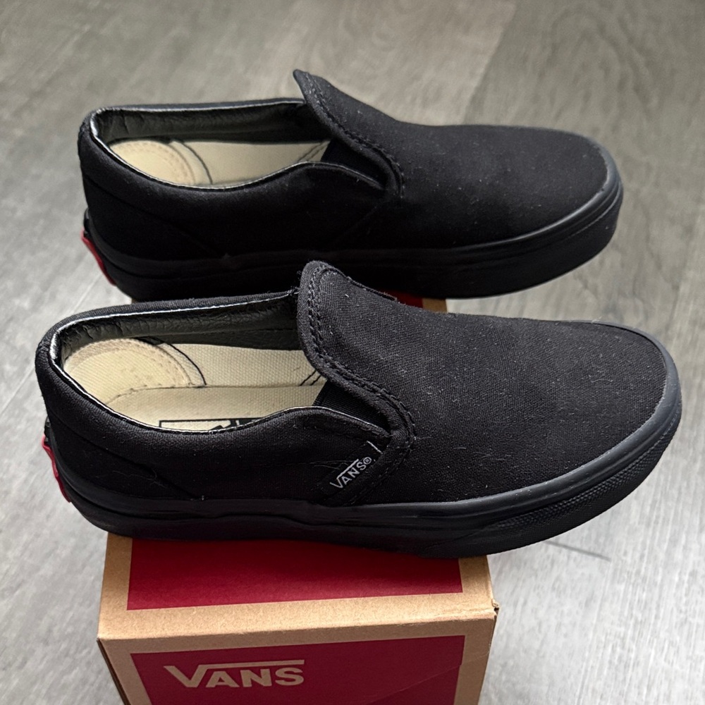 Vans Classic Black Canvas Slip-Ons
